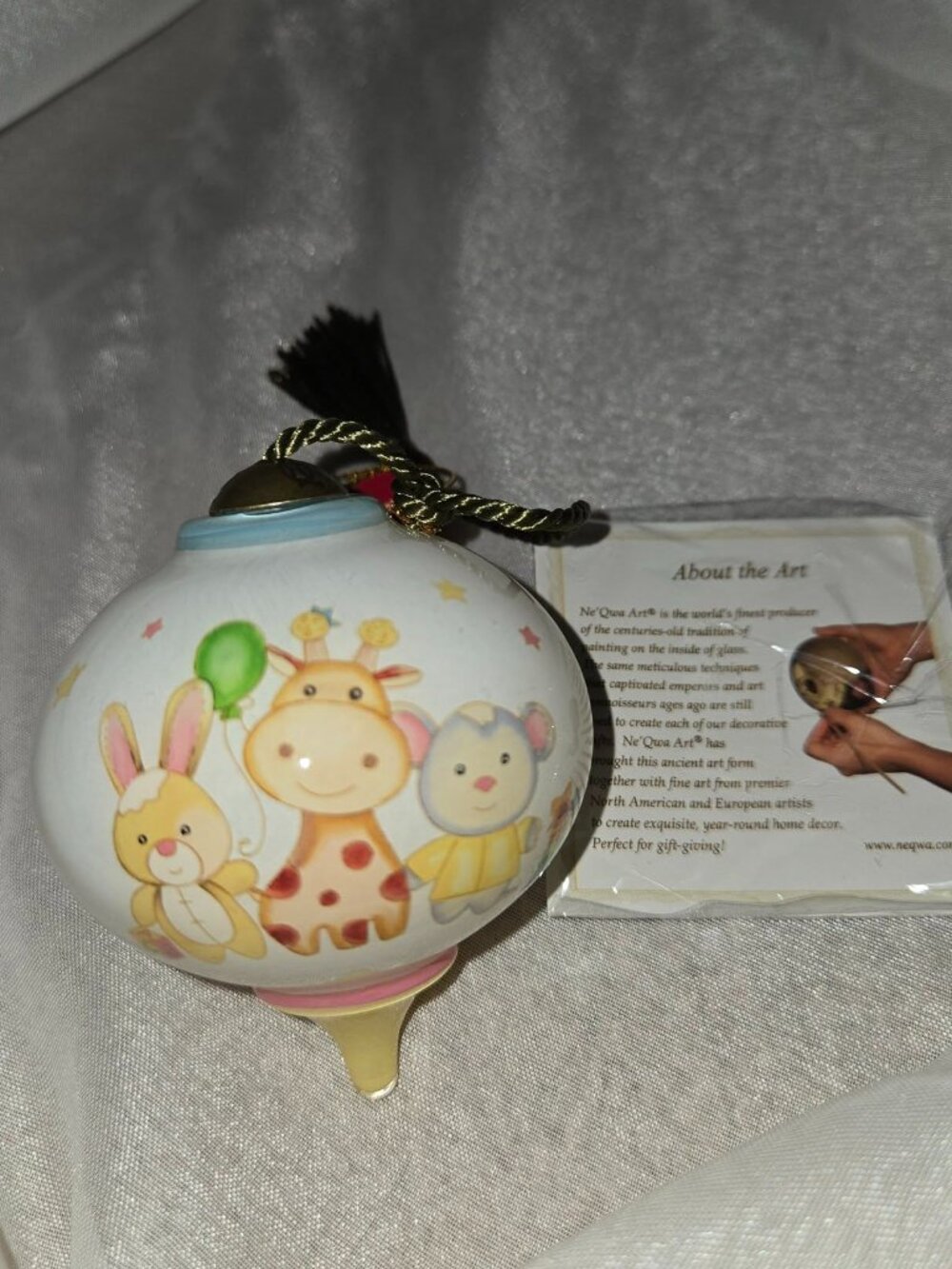2025 Baby's 1st Christmas Ne'Qwa Art Dillard's reverse painted glass ornament